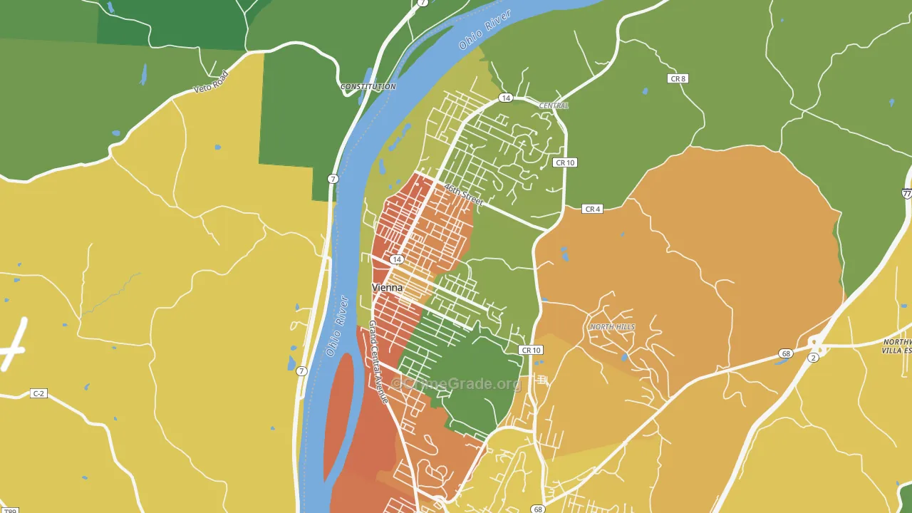 26105, WV Map of Vehicle Theft Rates