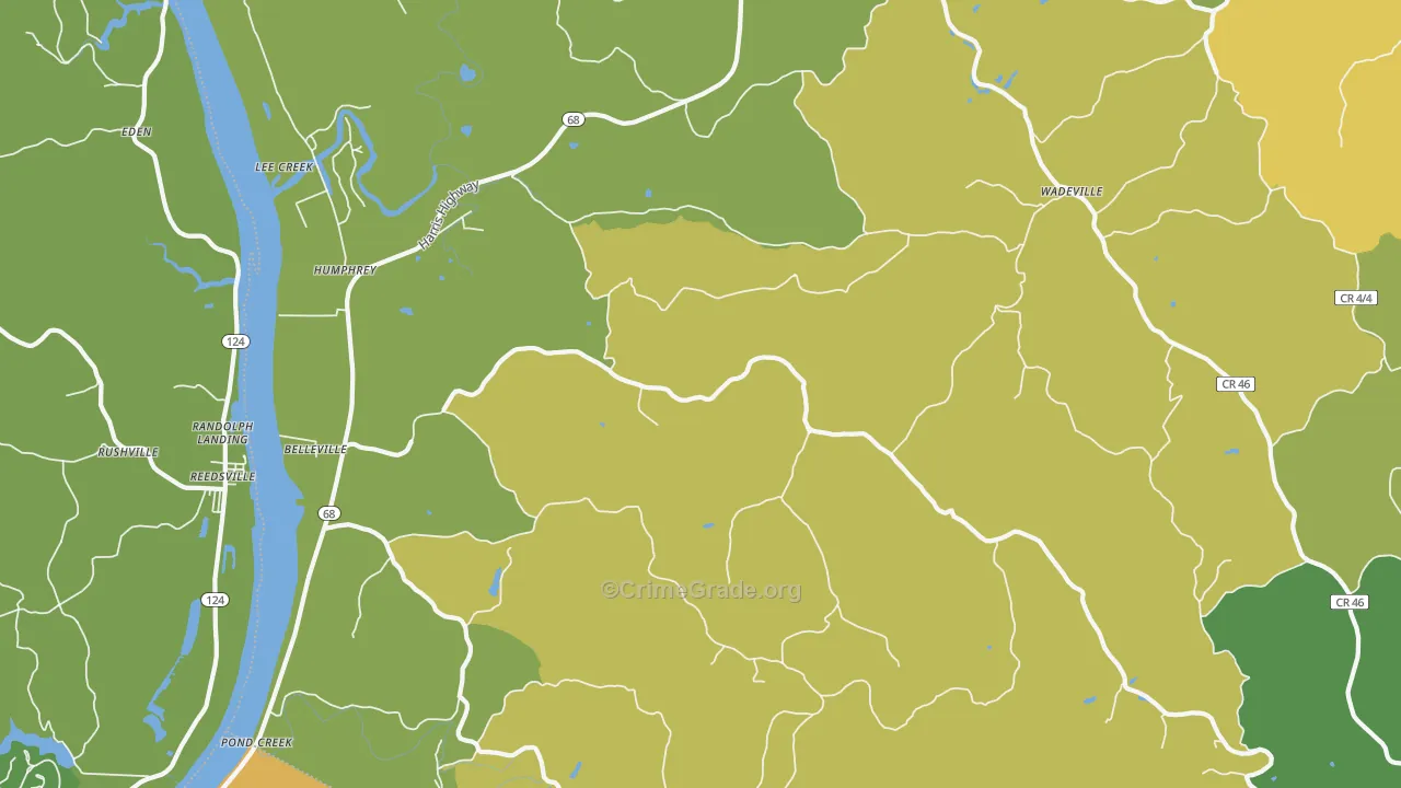 26133, WV Map of Vehicle Theft Rates