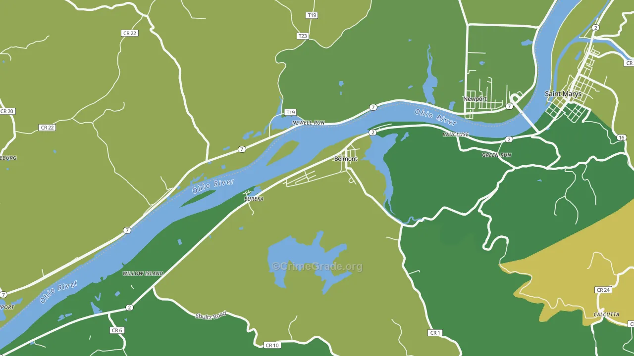 26134, WV Map of Vehicle Theft Rates