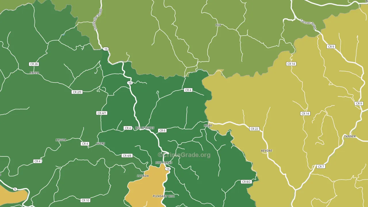 26137, WV Map of Vehicle Theft Rates