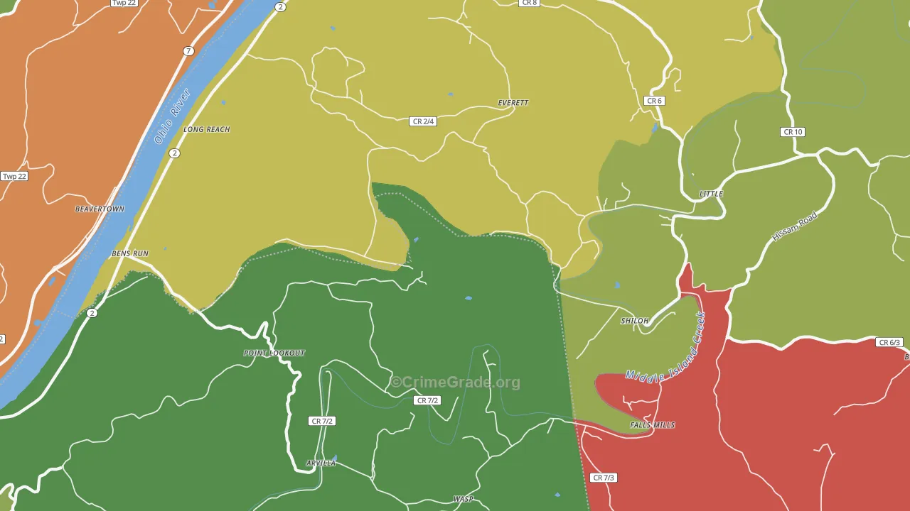 26146, WV Map of Vehicle Theft Rates