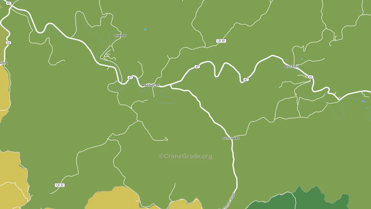 26148, WV Map of Vehicle Theft Rates