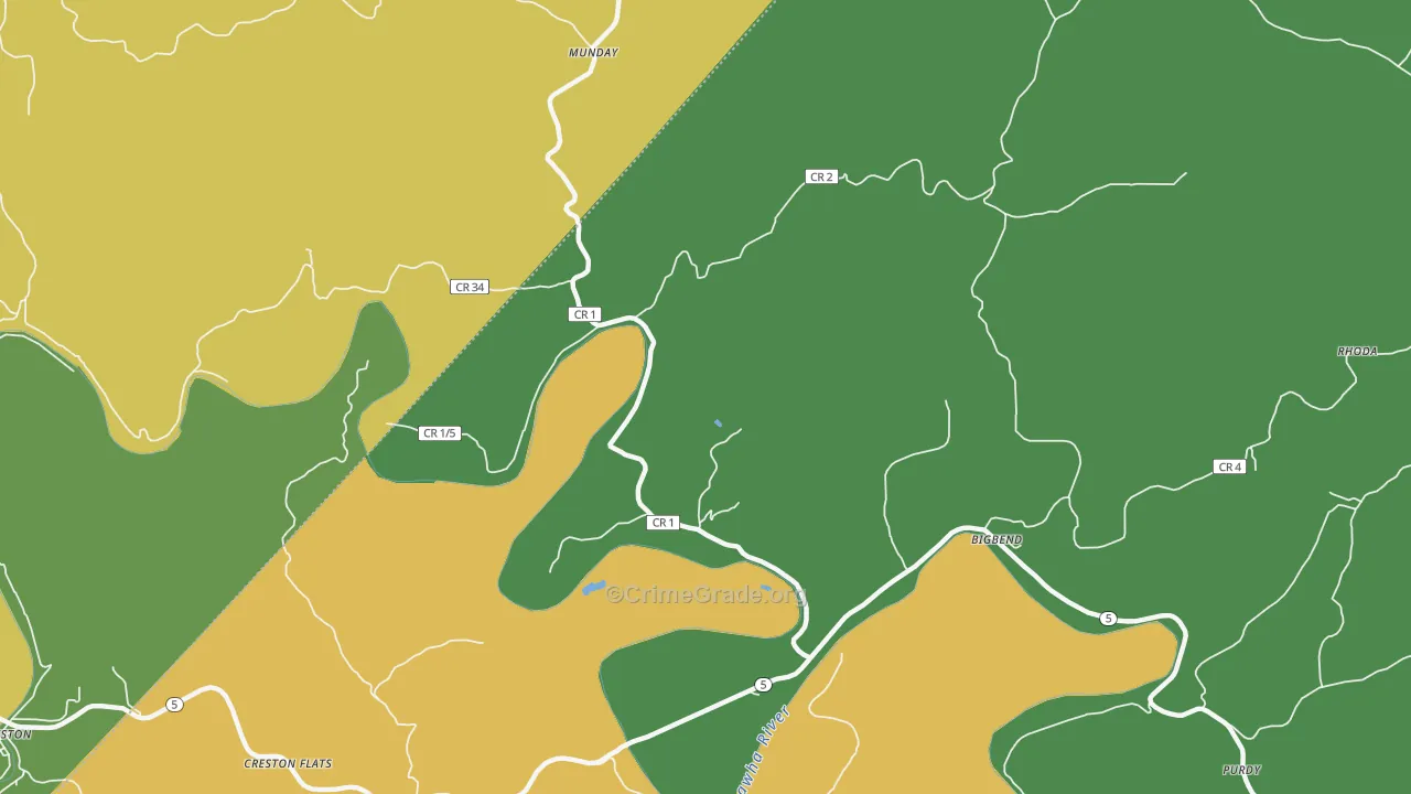 26152, WV Map of Vehicle Theft Rates