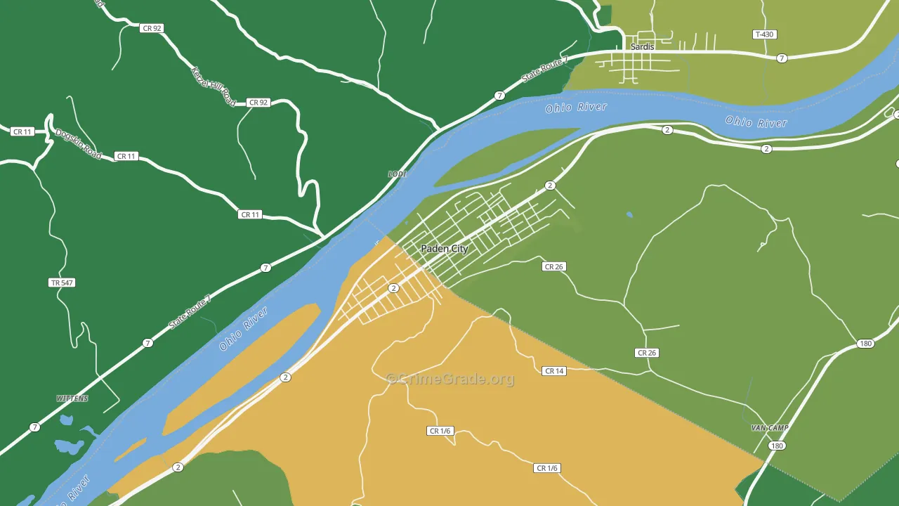 26159, WV Map of Vehicle Theft Rates