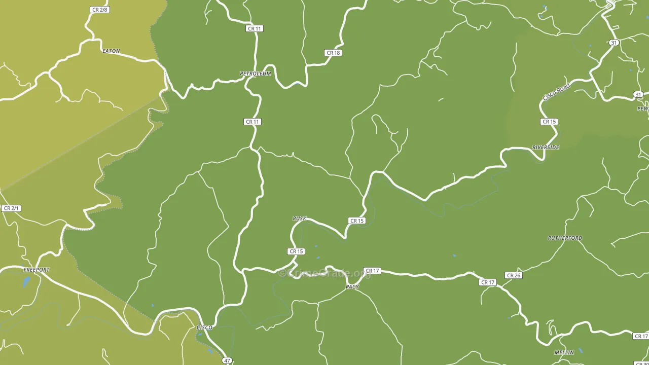 26161, WV Map of Vehicle Theft Rates