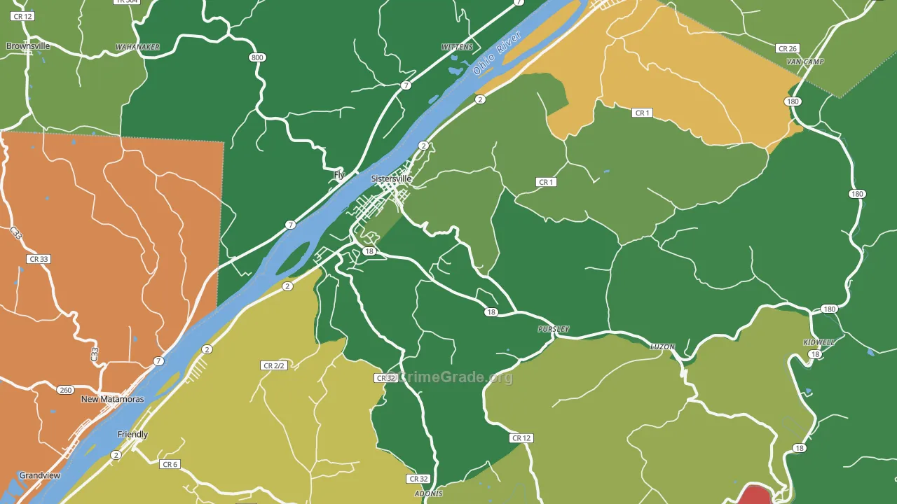 26175, WV Map of Vehicle Theft Rates