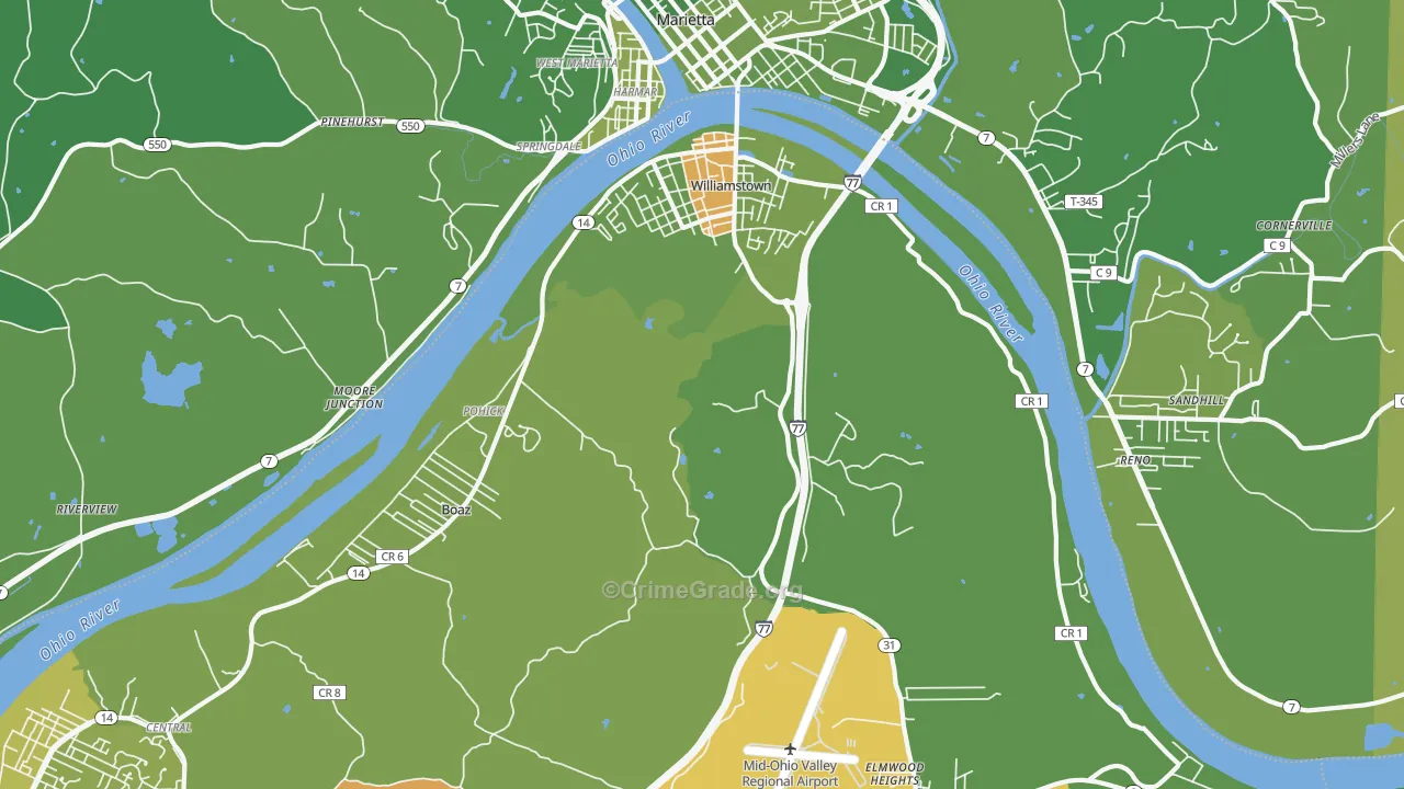 26187, WV Map of Vehicle Theft Rates
