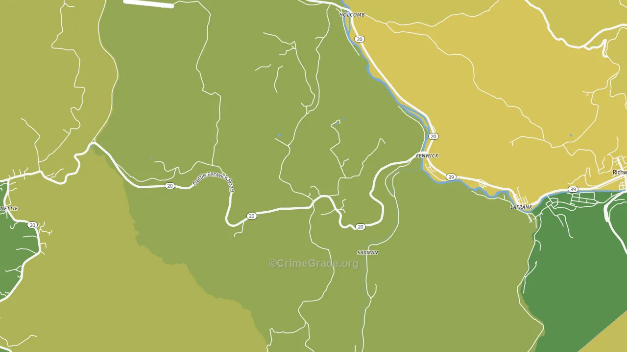 26202, WV Map of Vehicle Theft Rates