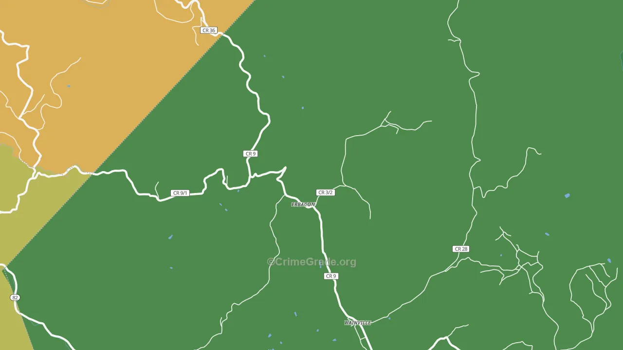 26203, WV Map of Vehicle Theft Rates