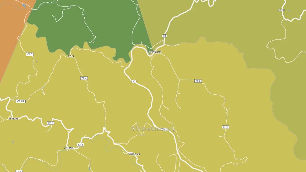 26215, WV Map of Vehicle Theft Rates
