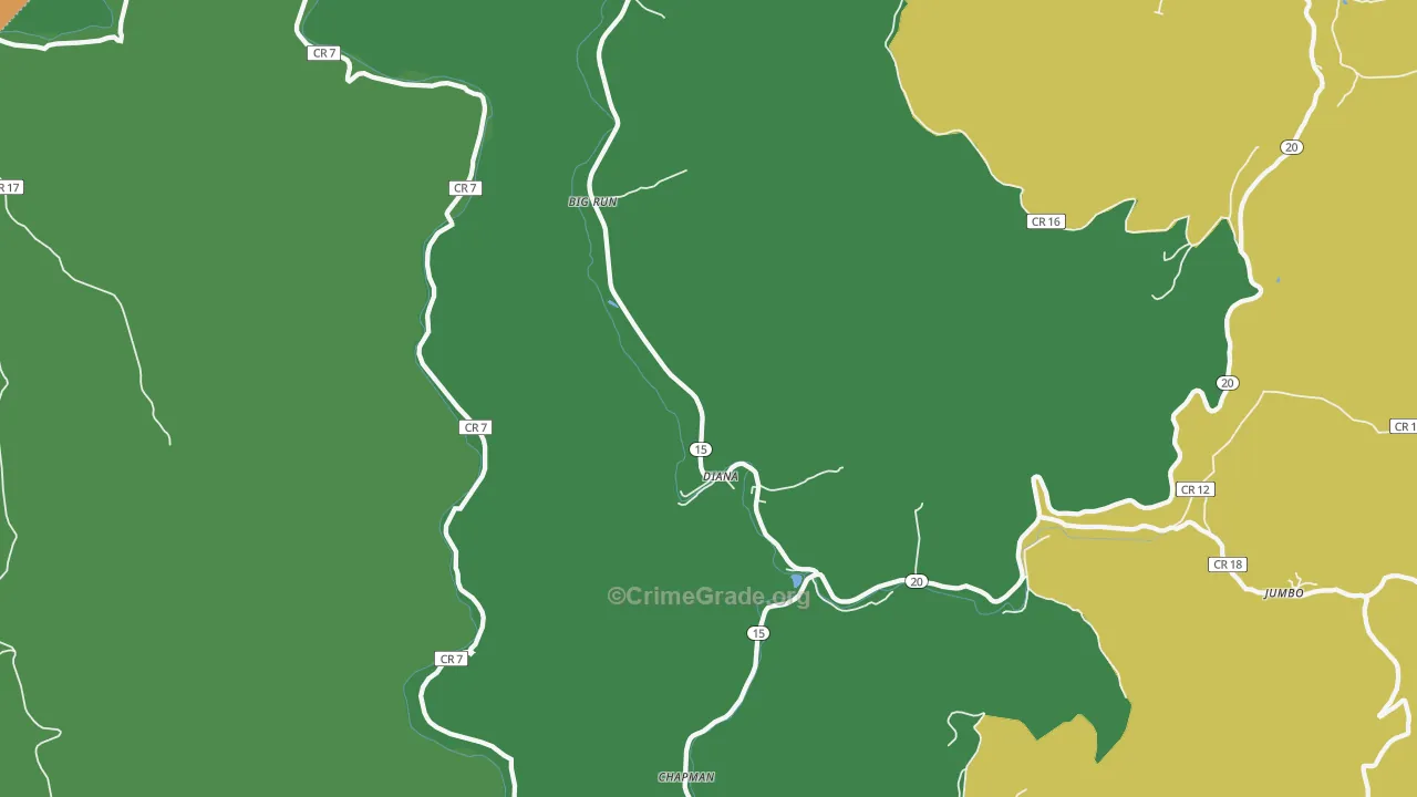 26217, WV Map of Vehicle Theft Rates