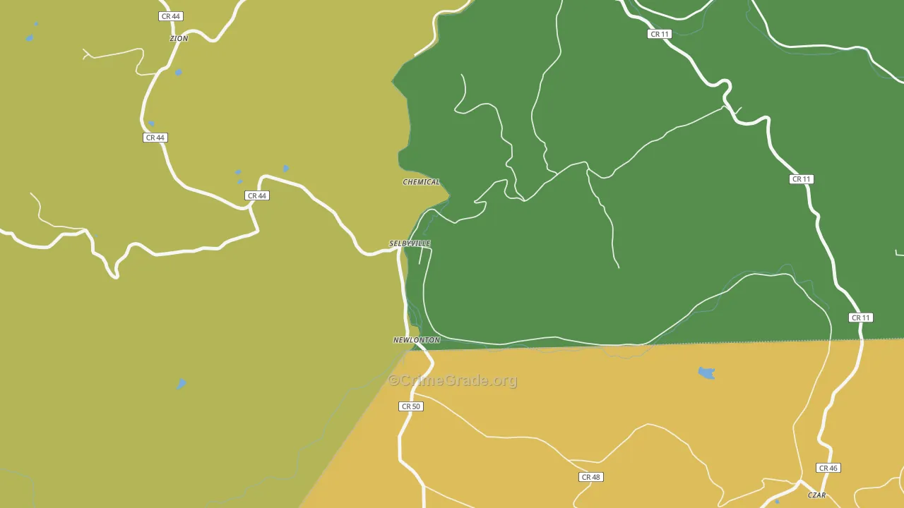 26236, WV Map of Vehicle Theft Rates