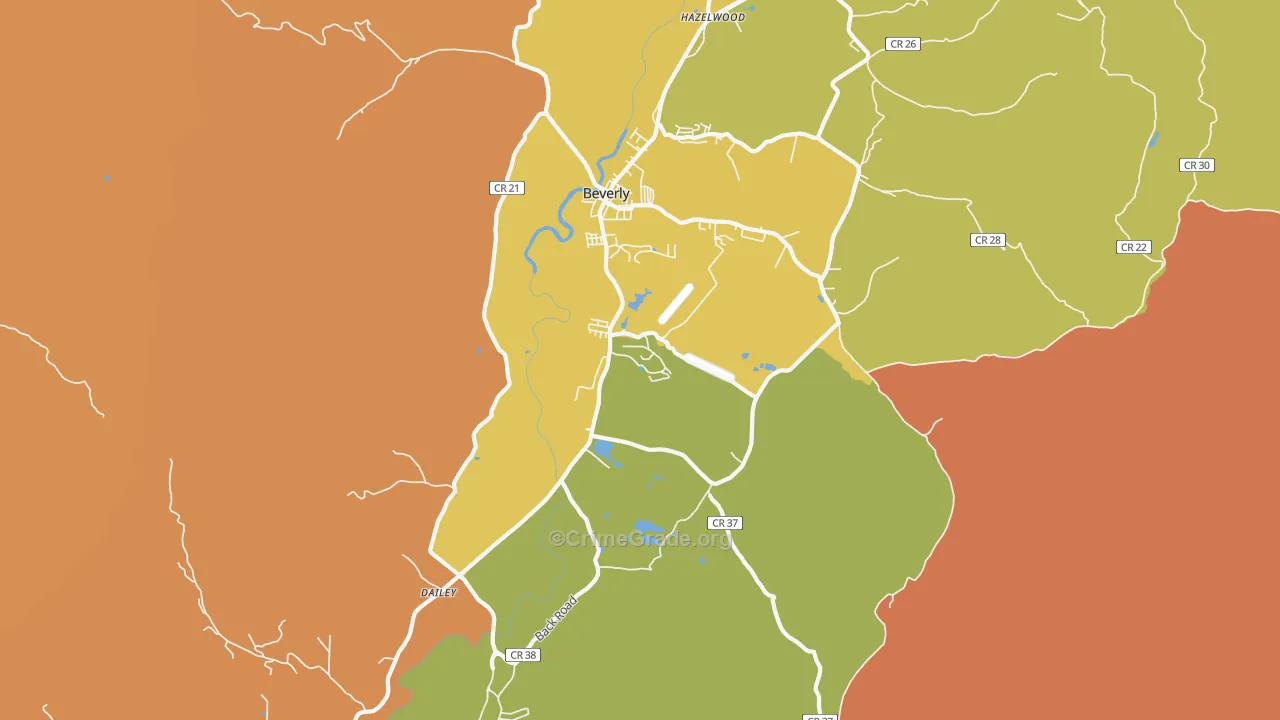 26253, WV Map of Vehicle Theft Rates
