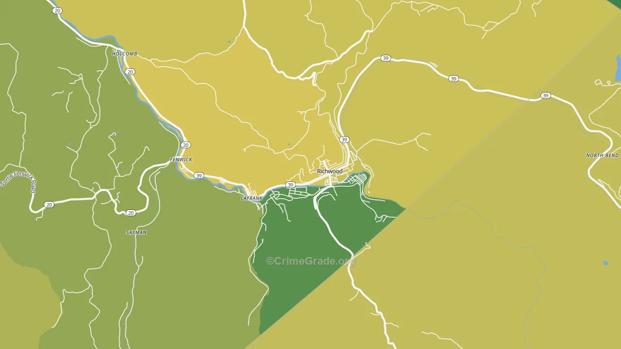 26261, WV Map of Vehicle Theft Rates