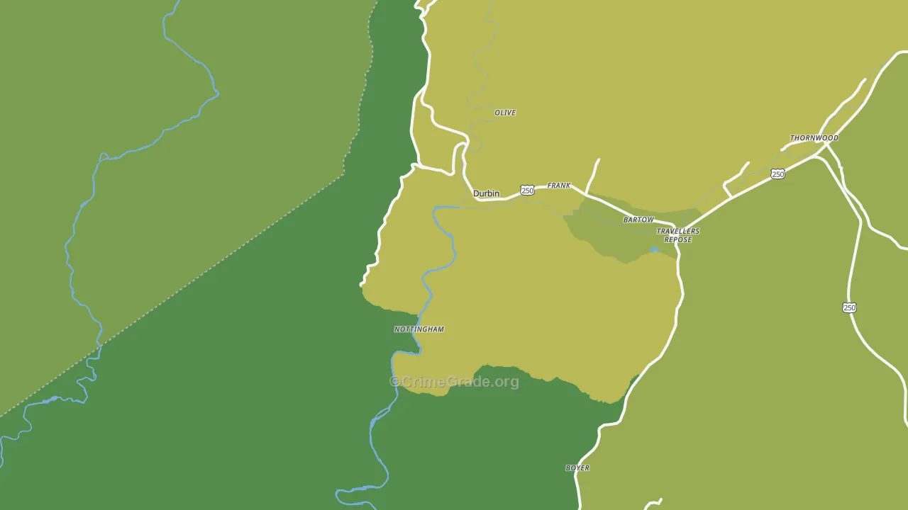 26264, WV Map of Vehicle Theft Rates