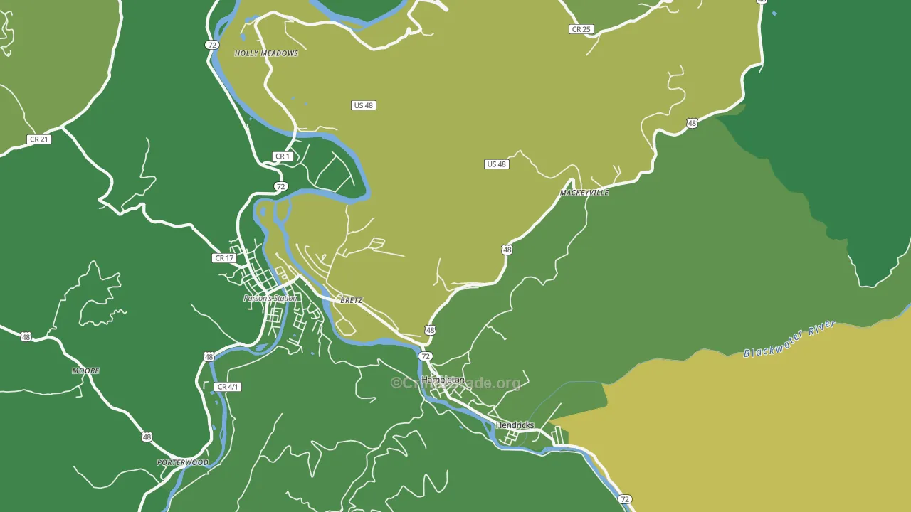 26269, WV Map of Vehicle Theft Rates
