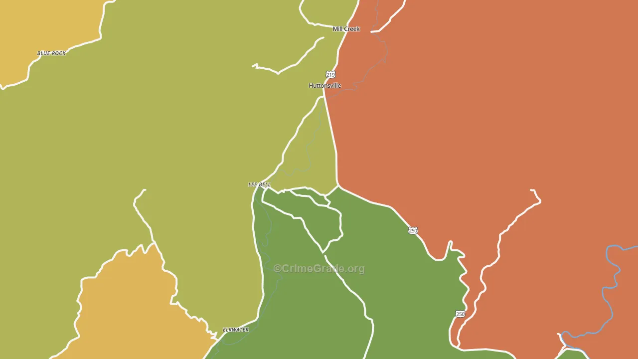 26273, WV Map of Vehicle Theft Rates