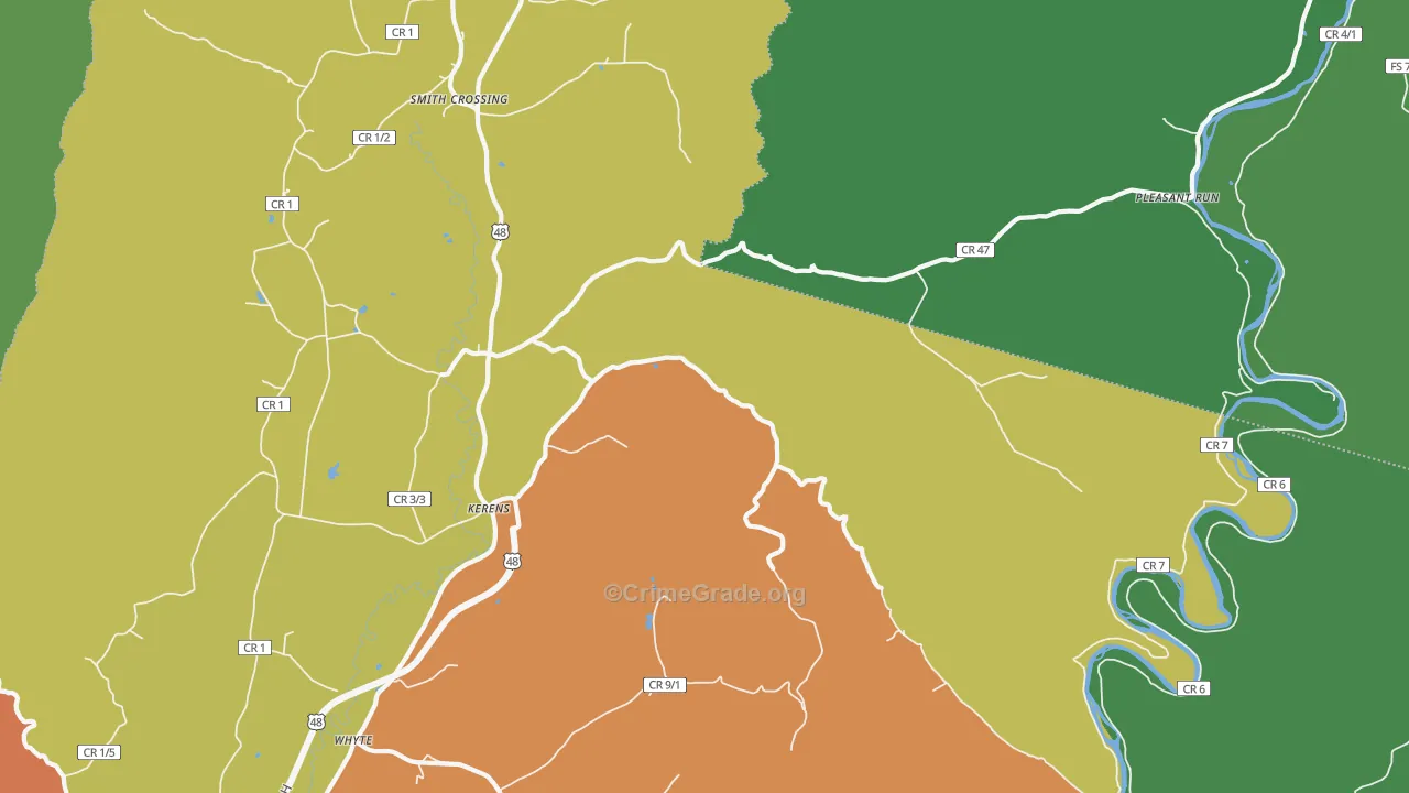 26276, WV Map of Vehicle Theft Rates