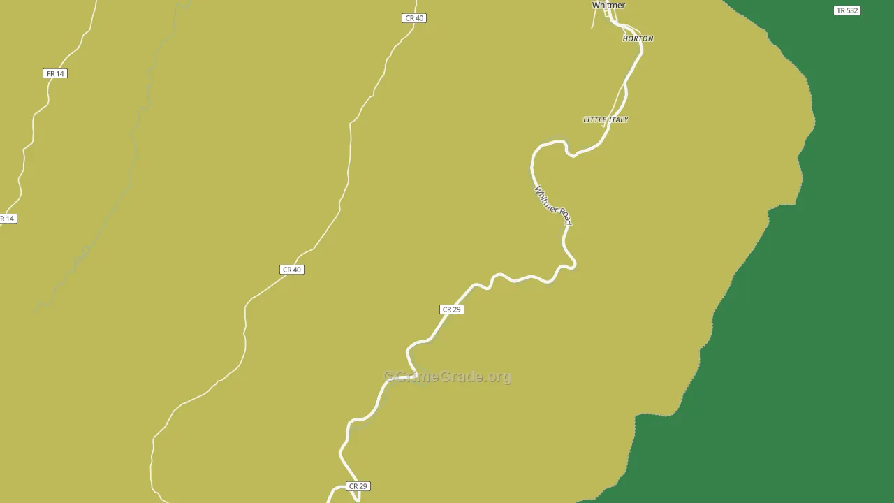 26296, WV Map of Vehicle Theft Rates
