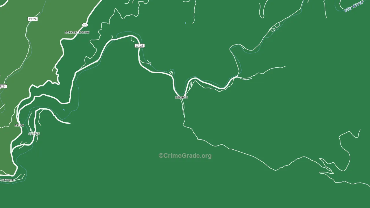 26298, WV Map of Vehicle Theft Rates