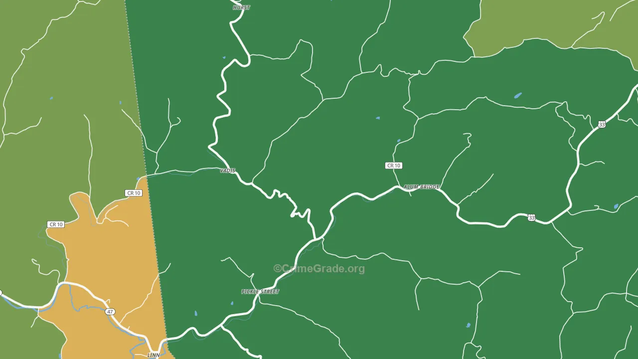 26321, WV Map of Vehicle Theft Rates