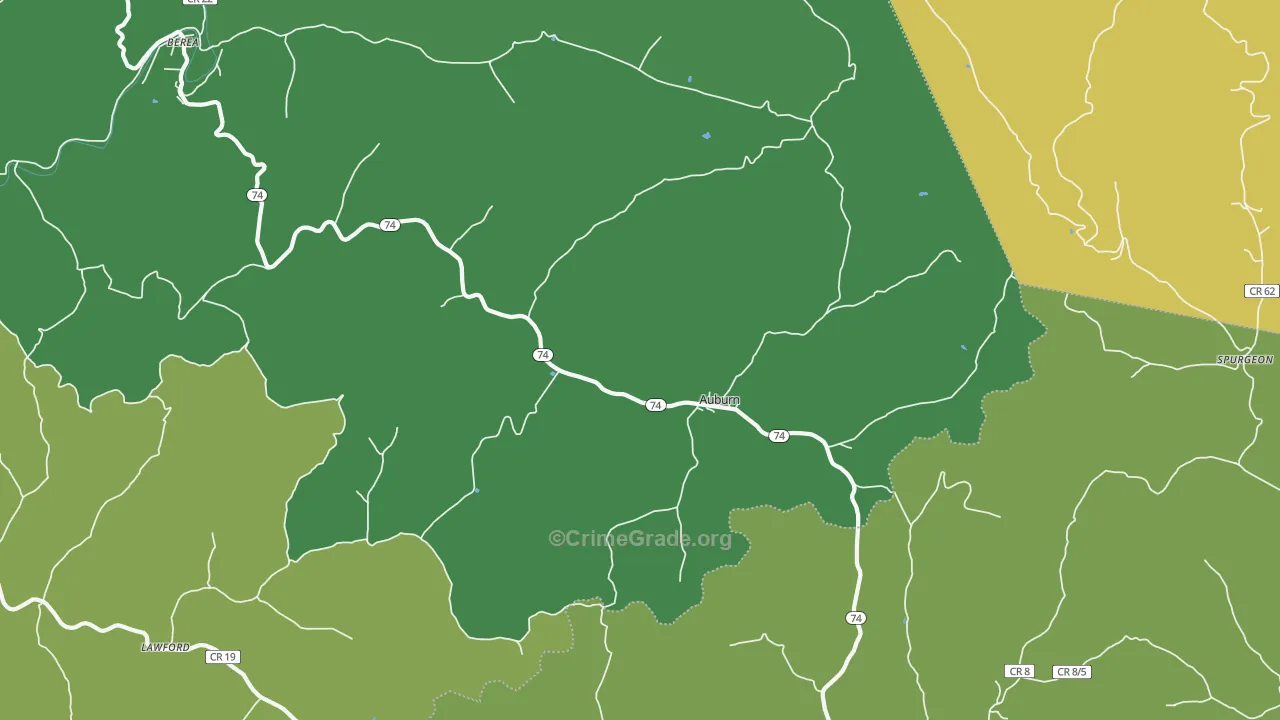 26325, WV Map of Vehicle Theft Rates