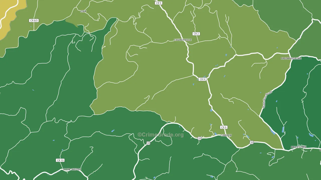 26338, WV Map of Vehicle Theft Rates