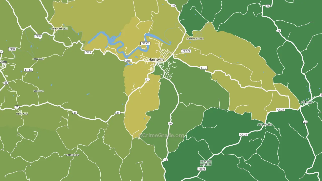 26362, WV Map of Vehicle Theft Rates