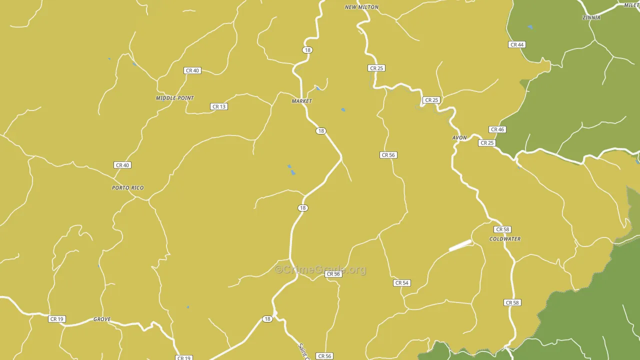 26411, WV Map of Vehicle Theft Rates