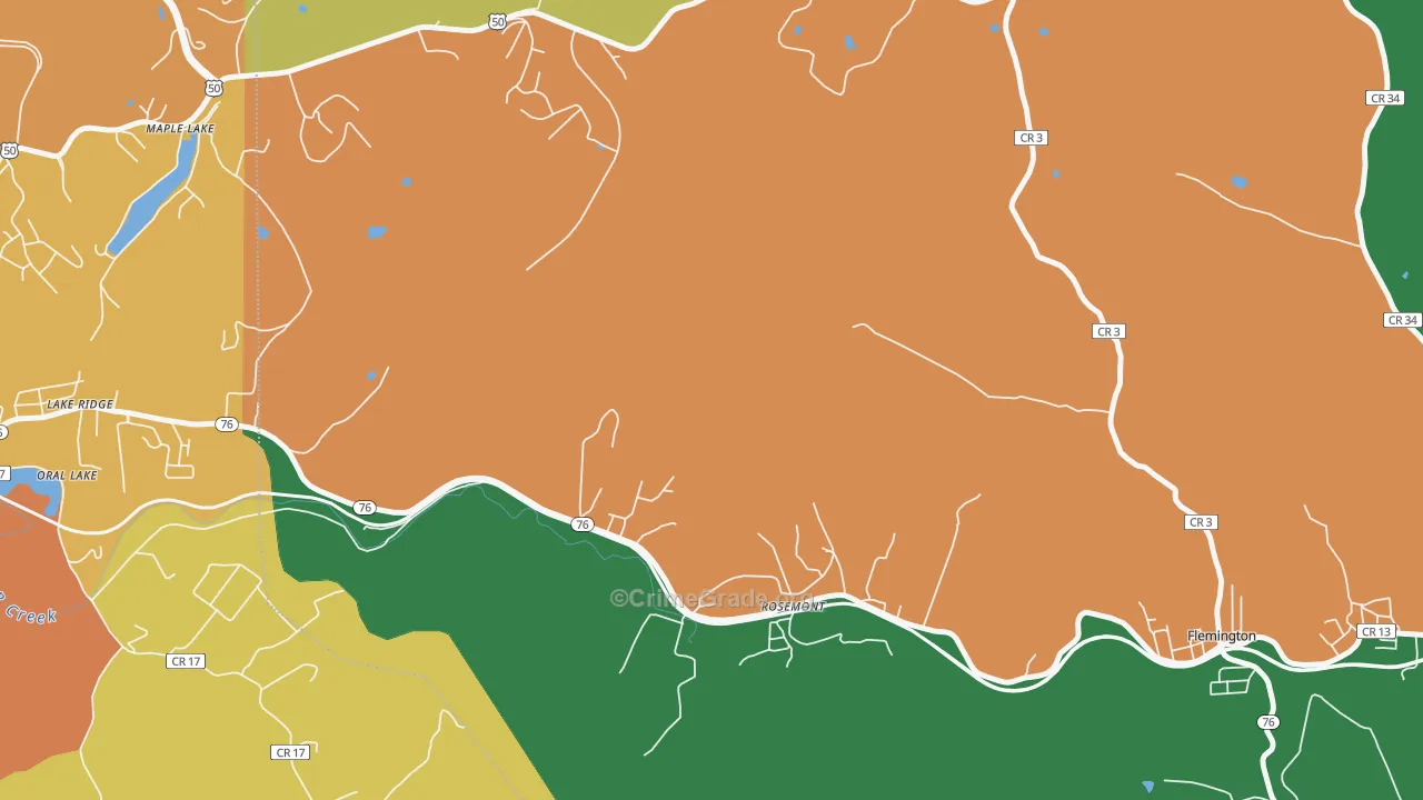 26424, WV Map of Vehicle Theft Rates