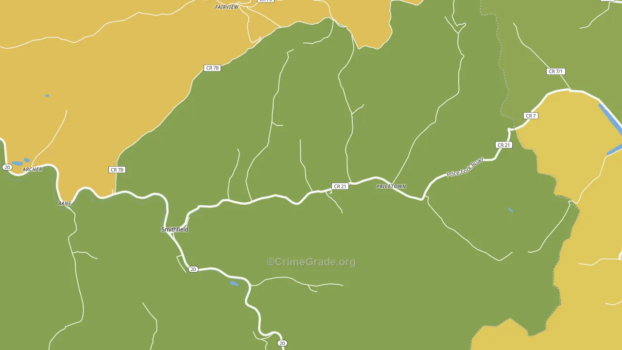 26437, WV Map of Vehicle Theft Rates