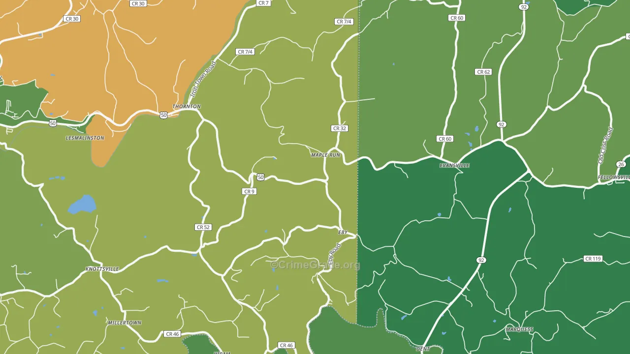 26440, WV Map of Vehicle Theft Rates