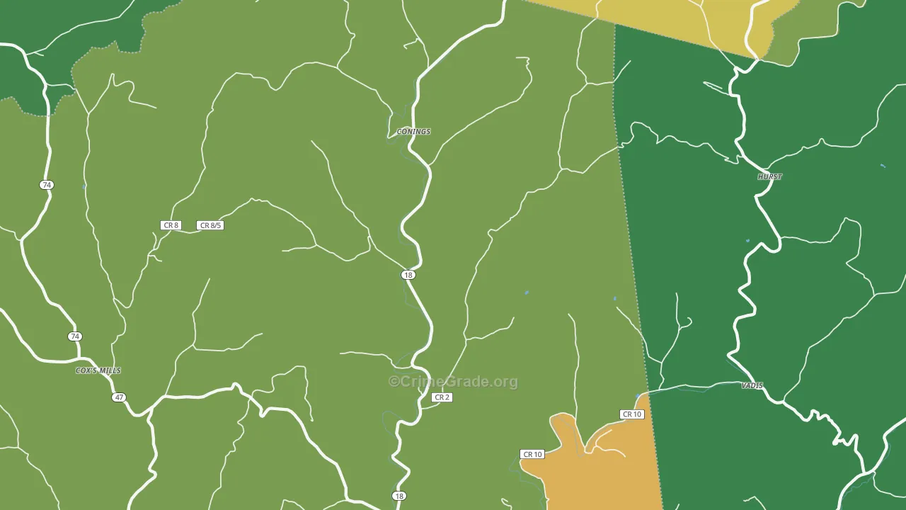 26443, WV Map of Vehicle Theft Rates