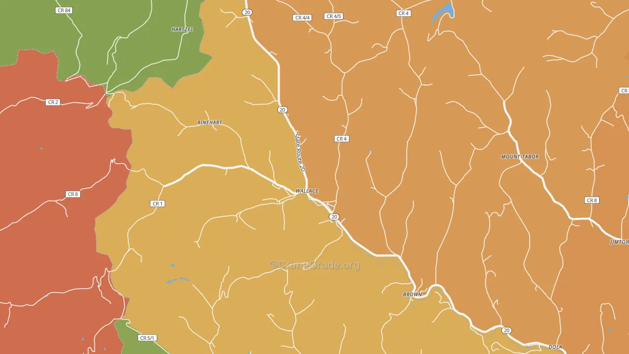 26448, WV Map of Vehicle Theft Rates