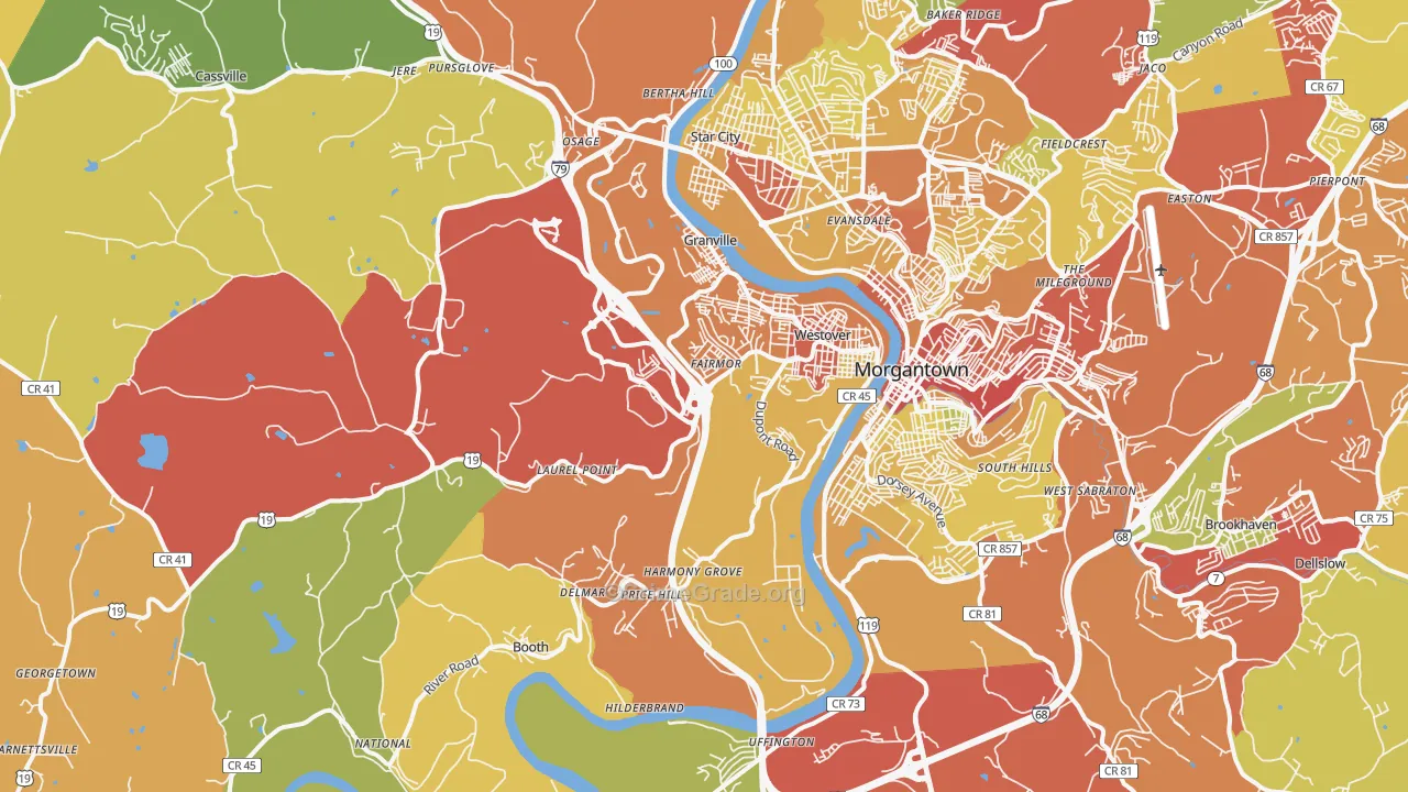 26501, WV Map of Vehicle Theft Rates