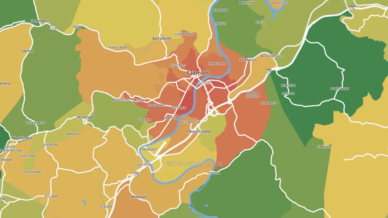 26554, WV Map of Vehicle Theft Rates