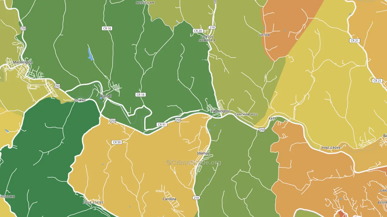 26571, WV Map of Vehicle Theft Rates