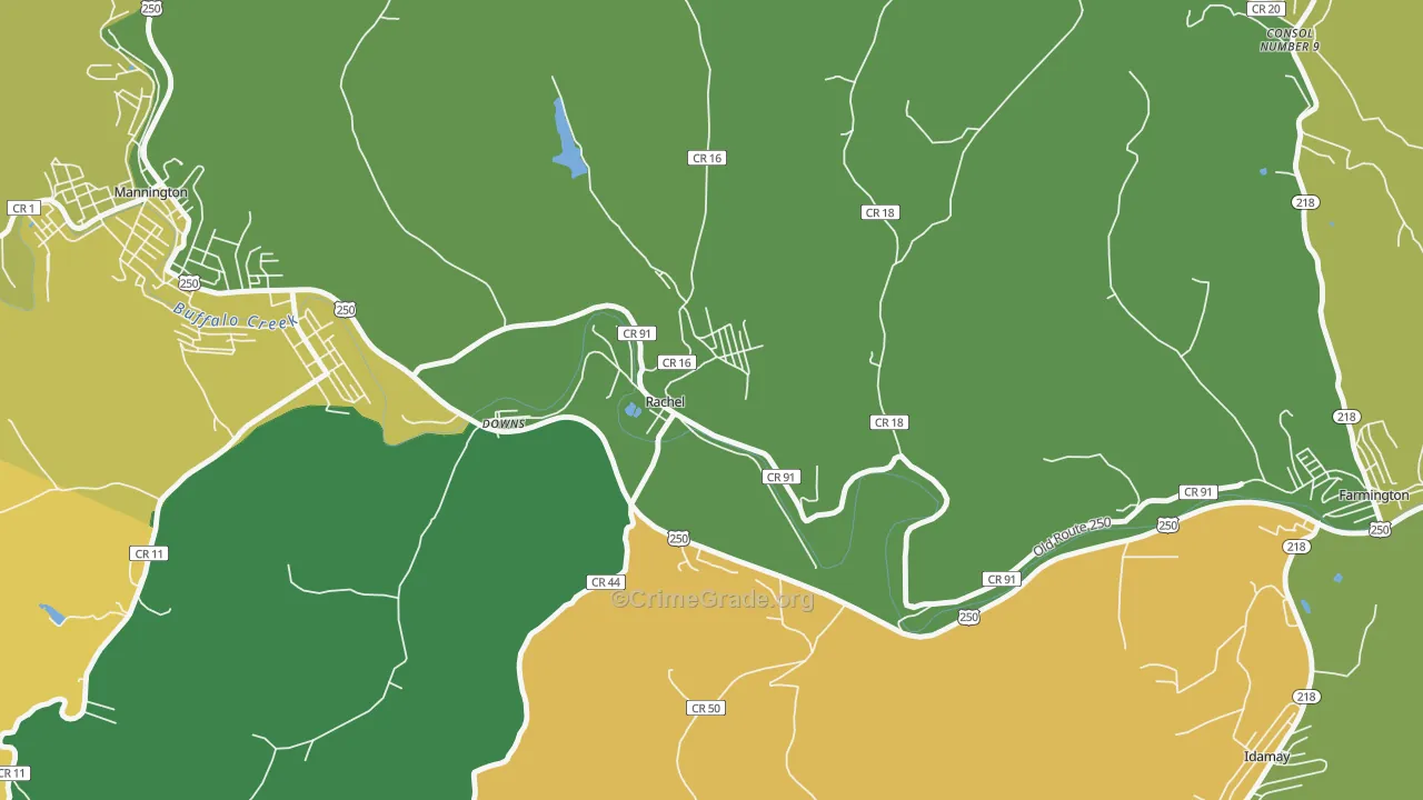 26587, WV Map of Vehicle Theft Rates