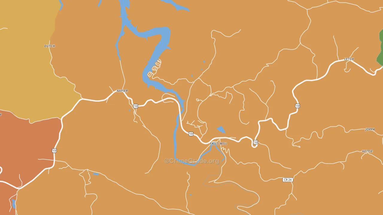 26631, WV Map of Vehicle Theft Rates
