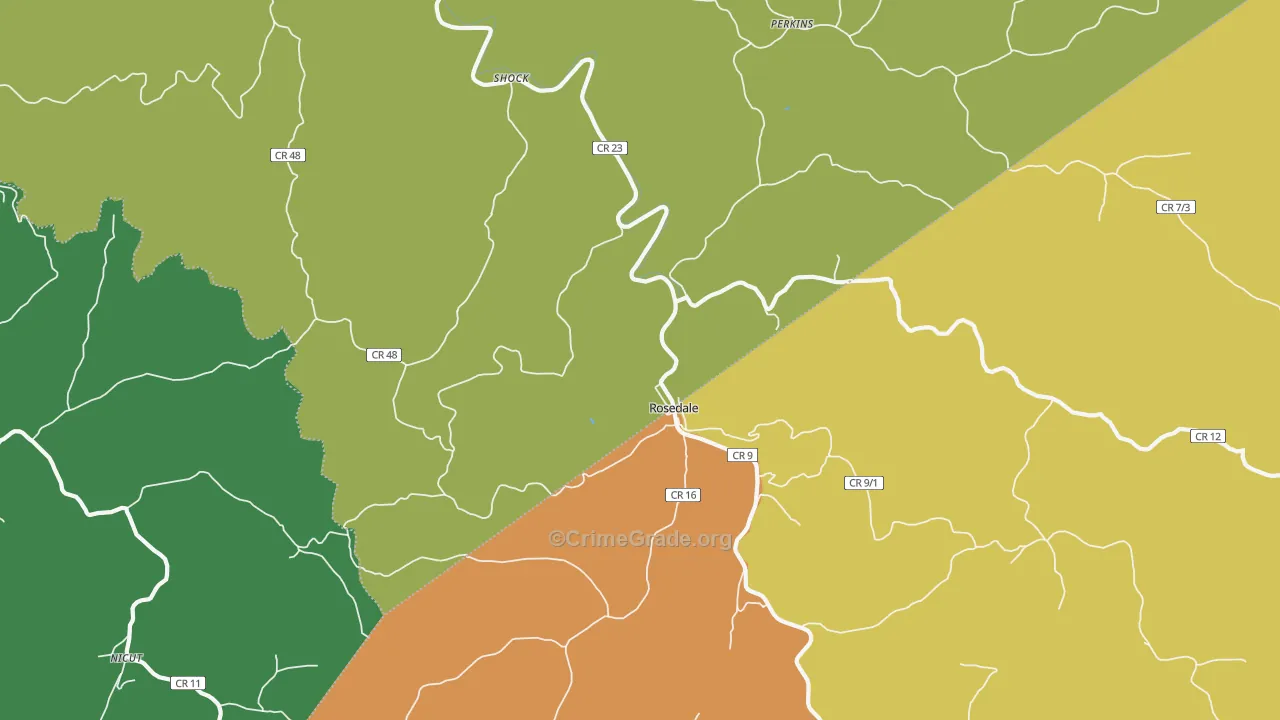 26636, WV Map of Vehicle Theft Rates