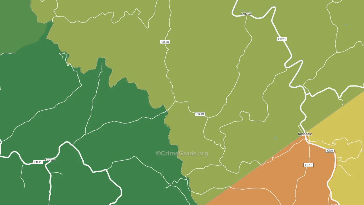 26638, WV Map of Vehicle Theft Rates