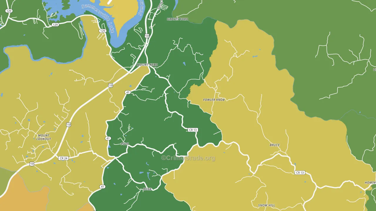 26679, WV Map of Vehicle Theft Rates