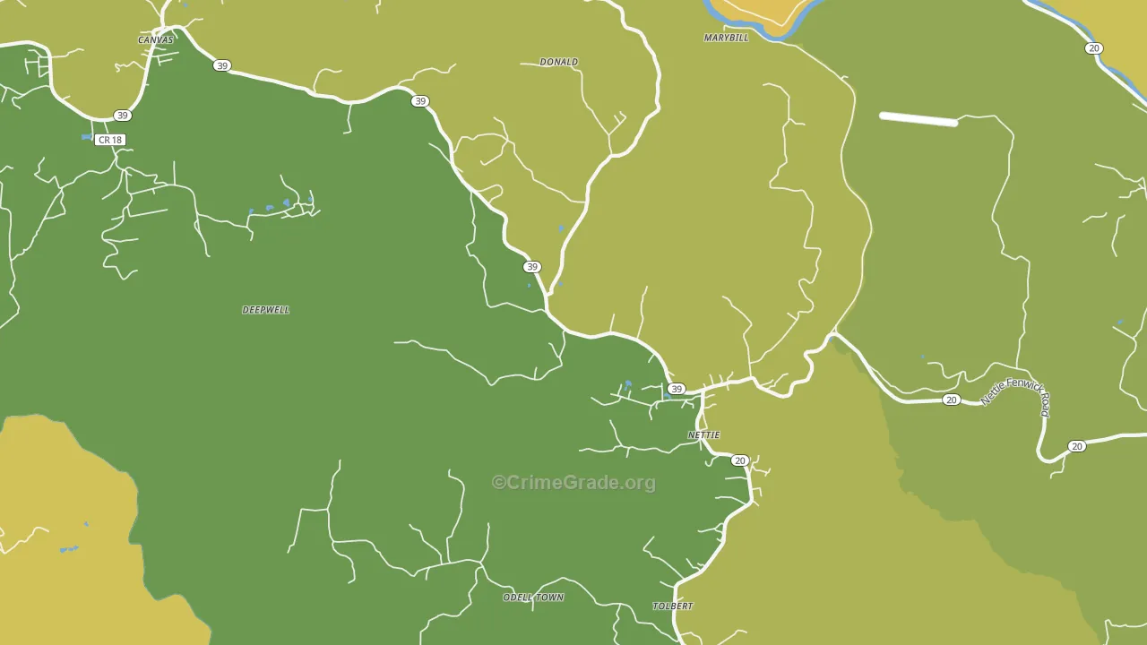 26681, WV Map of Vehicle Theft Rates