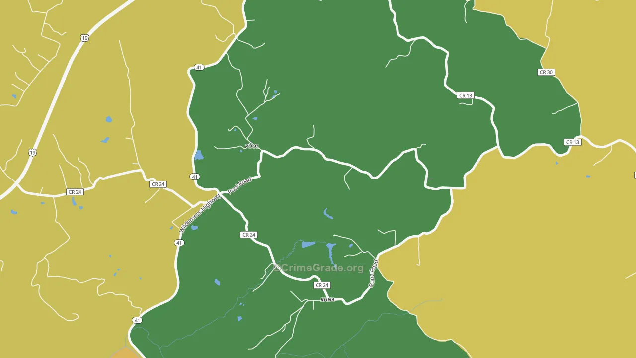 26684, WV Map of Vehicle Theft Rates