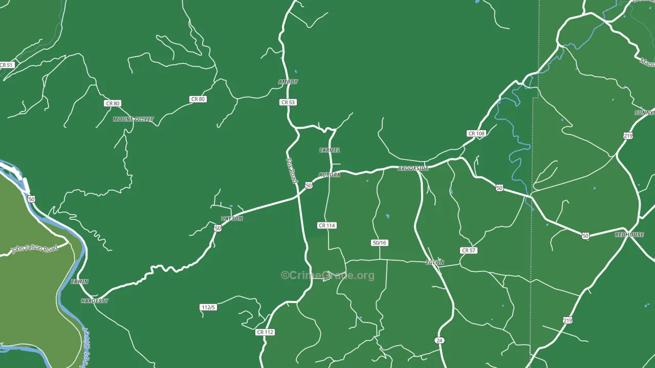 26705, WV Map of Vehicle Theft Rates