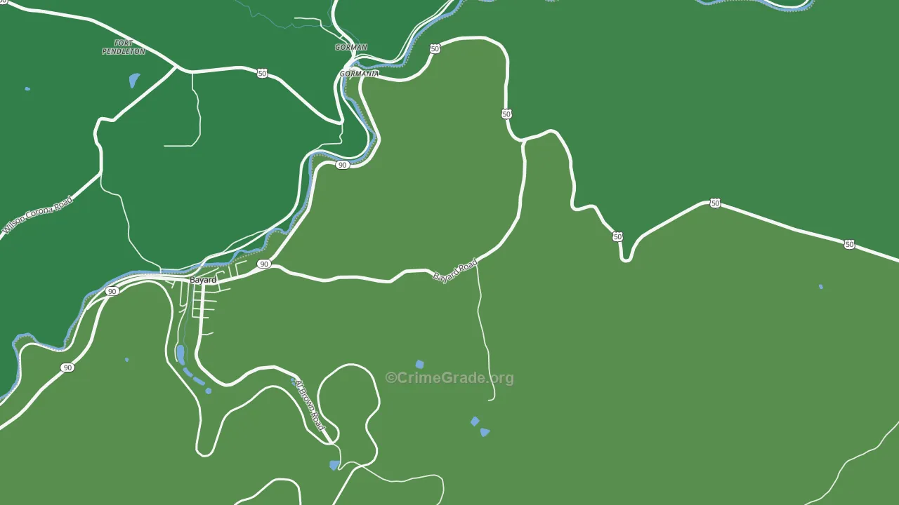 26720, WV Map of Vehicle Theft Rates