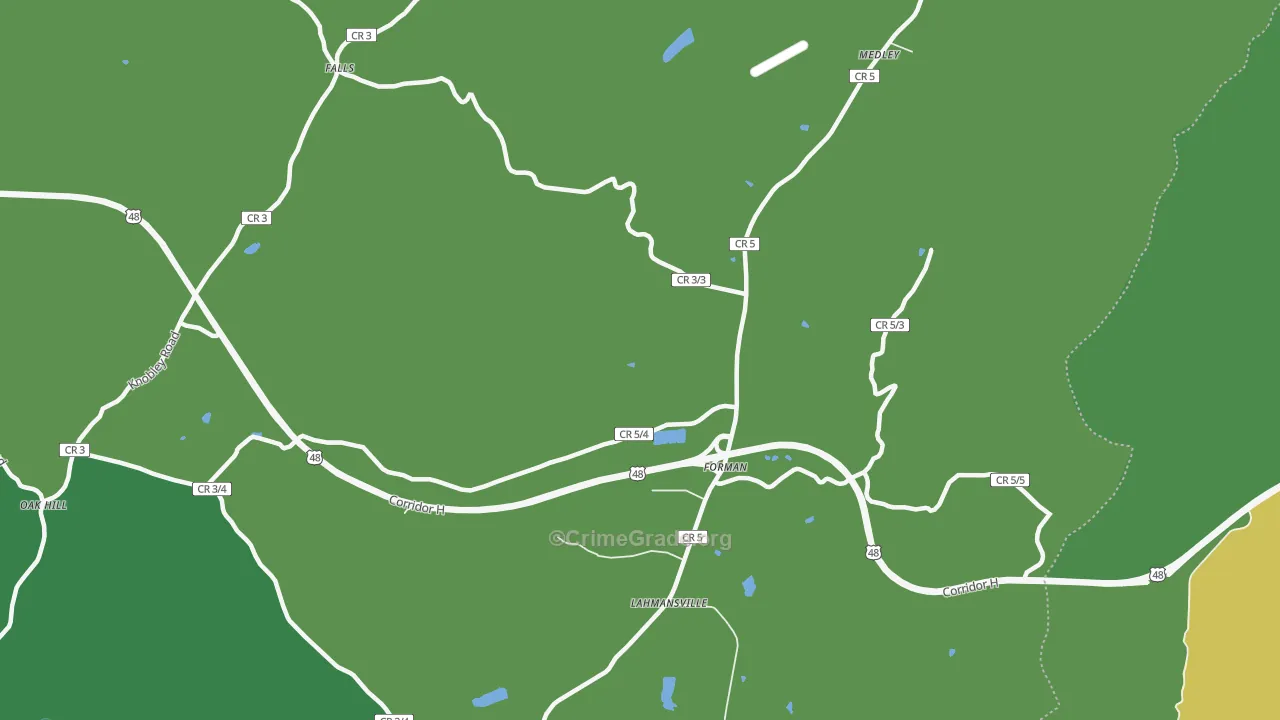 26731, WV Map of Vehicle Theft Rates