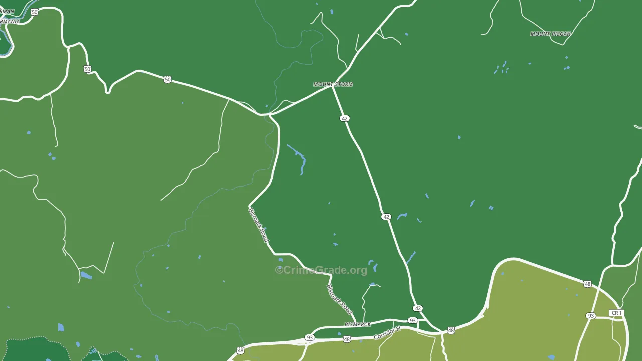 26739, WV Map of Vehicle Theft Rates
