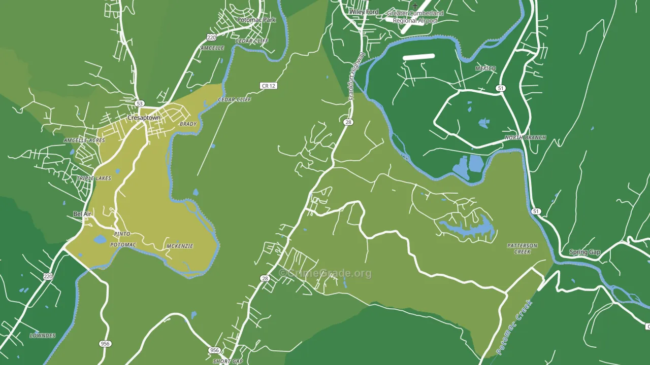 26753, WV Map of Vehicle Theft Rates