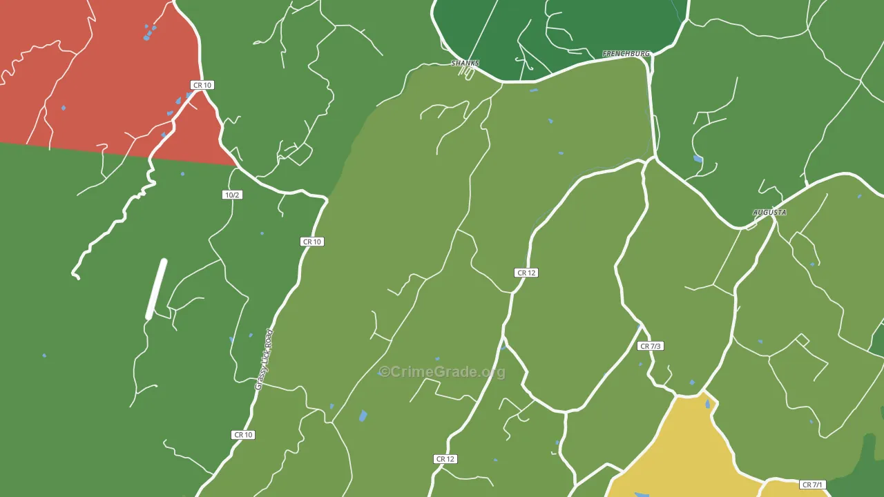 26761, WV Map of Vehicle Theft Rates